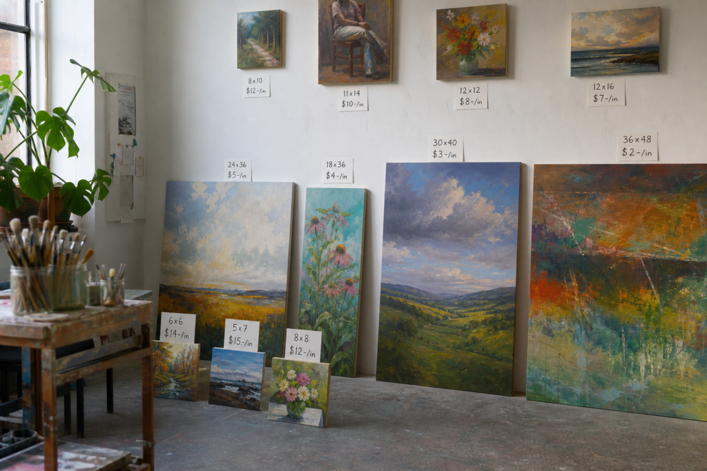 Common Mistake: Mispricing Small vs. Large Artworks—Understanding the Sliding Scale